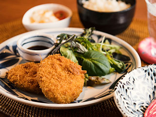男爵コロッケ定食